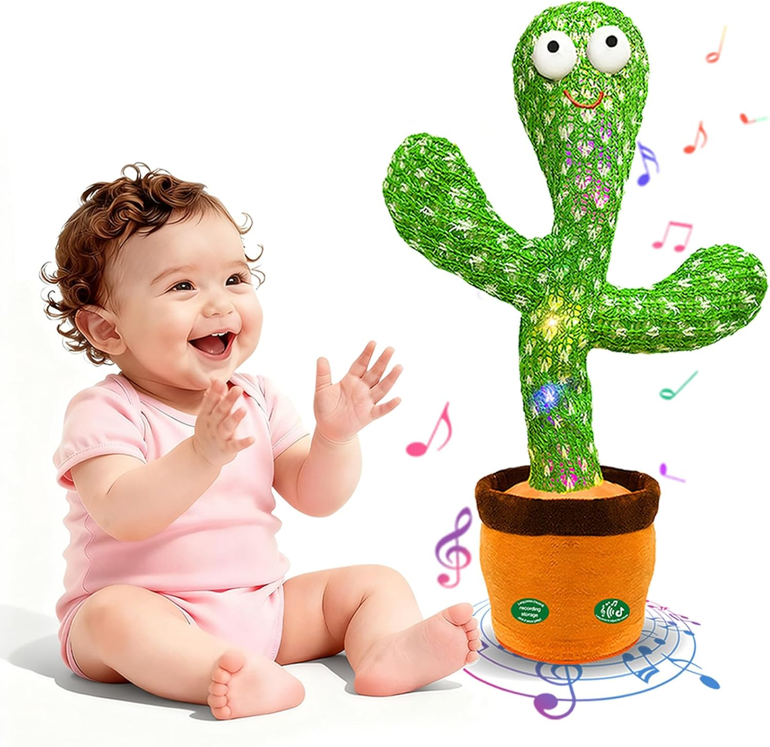 Interactive Baby Toys Dancing Talking Cactus Toy,Funny Gift for Infant 6-18 Mont