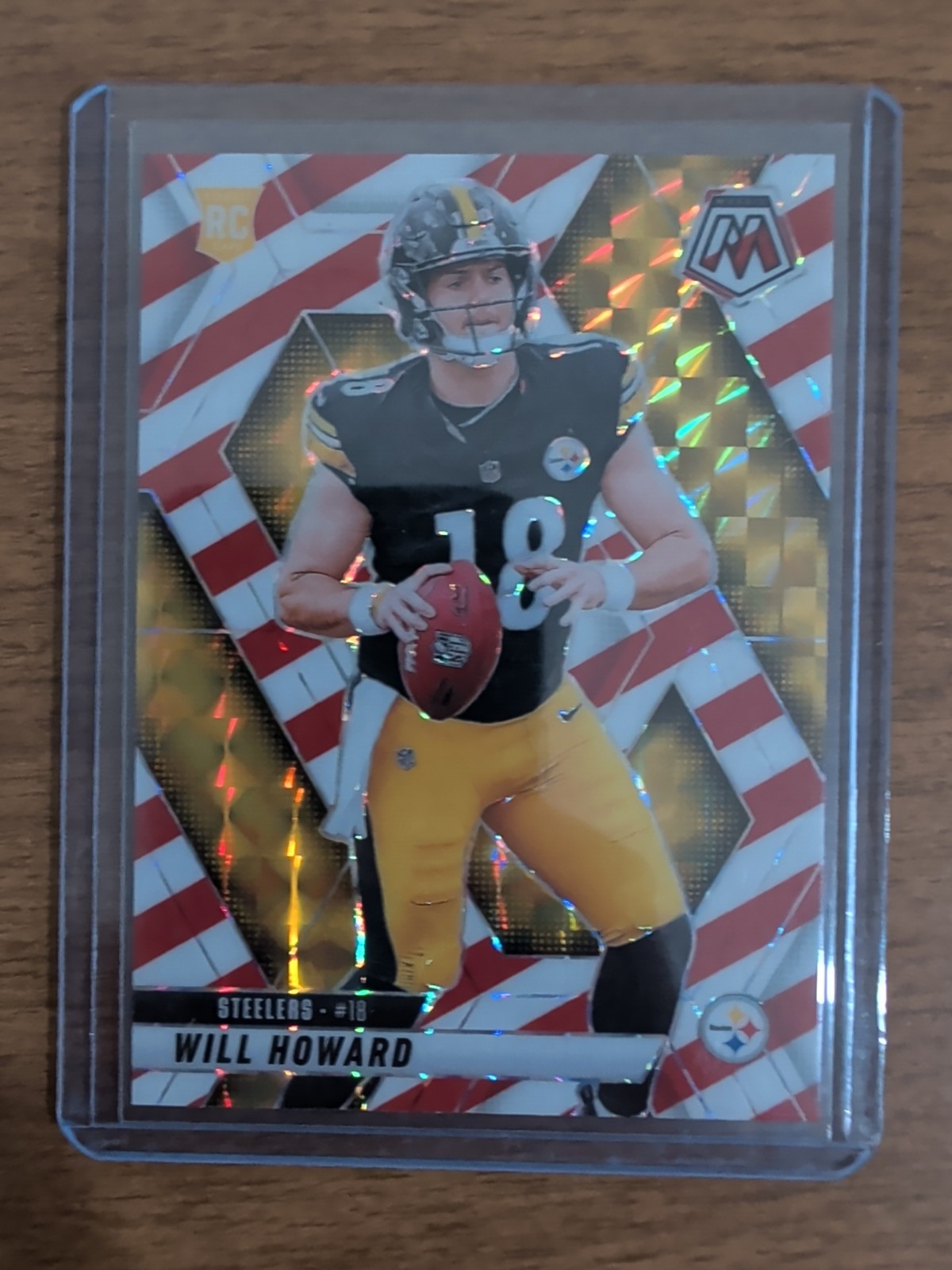 2025 Panini Mosaic - Rookies Will Howard #318 Red & White Stripe Prizm (RC)