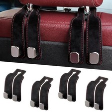 Car Headrest Hook, Seat Back Storage Hook, Luxury Leather Metal Multi