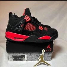 Size 7 - Nike Air Jordan 4 Retro GS Red Thunder Men's Shoes