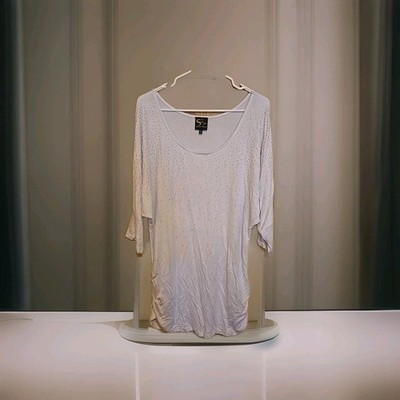Serena Williams Signature Statement Top Women's 1X White Gold Tone Stud Accents