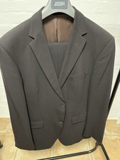 Brauner Herrenanzug mit feiner Streifenoptik Gr. 52 ￼Roy Robson