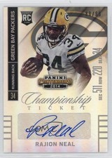 2014 Contenders Championship Ticket /99 Rajion Neal (Sec Row Seat) Auto 0s55