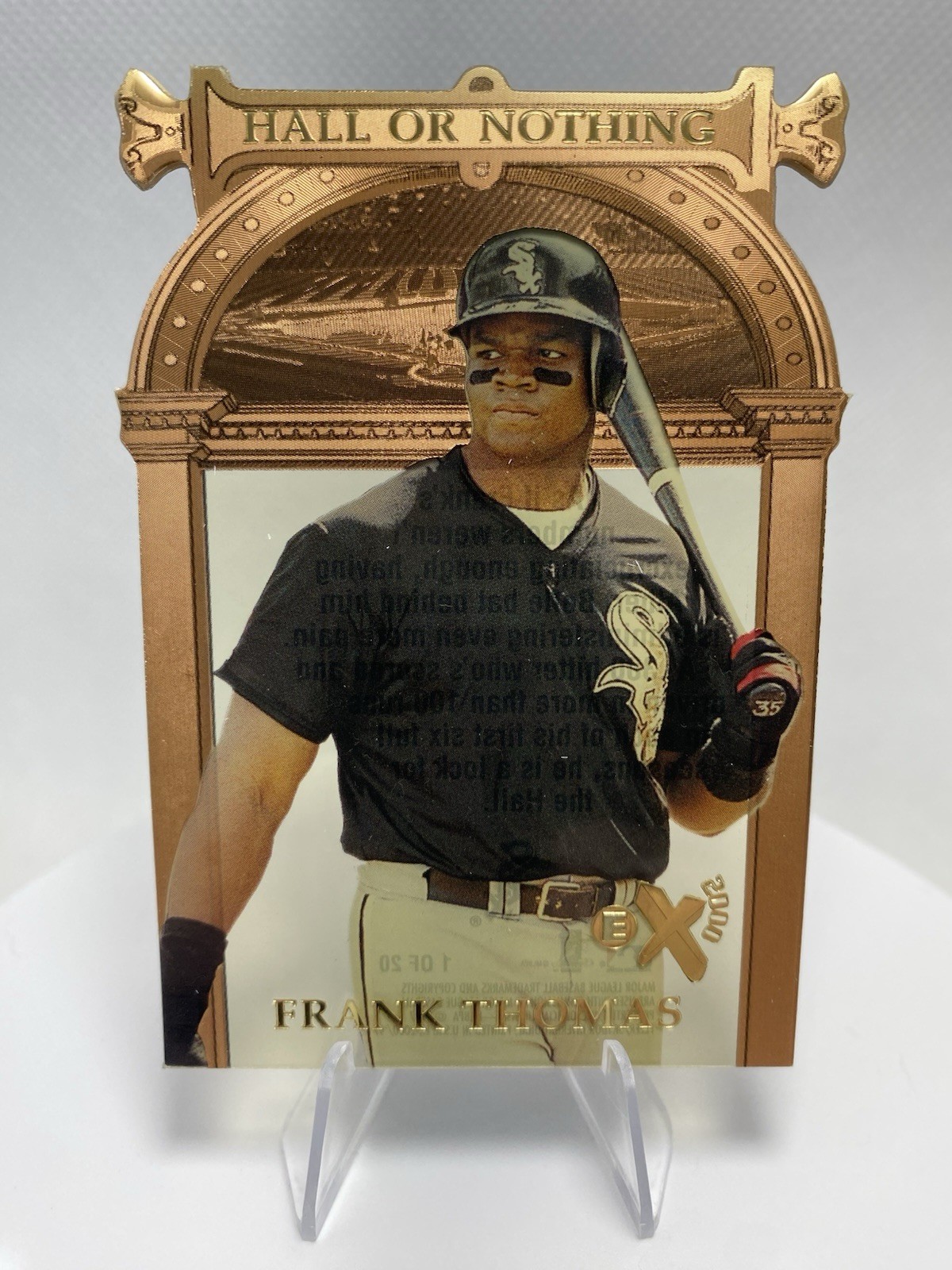 1997 E-X 2000 FRANK THOMAS Hall or Nothing #1 Rare Die-Cut Acetate Insert SP