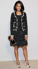 Chanel Cruise 2005 Runway Trompe L'oeil Tweed Dress FR 38