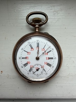 Chronometre Pocket Watch 23 Rubis Spiral Breguet Norwegian Coat of Arms Galonne 