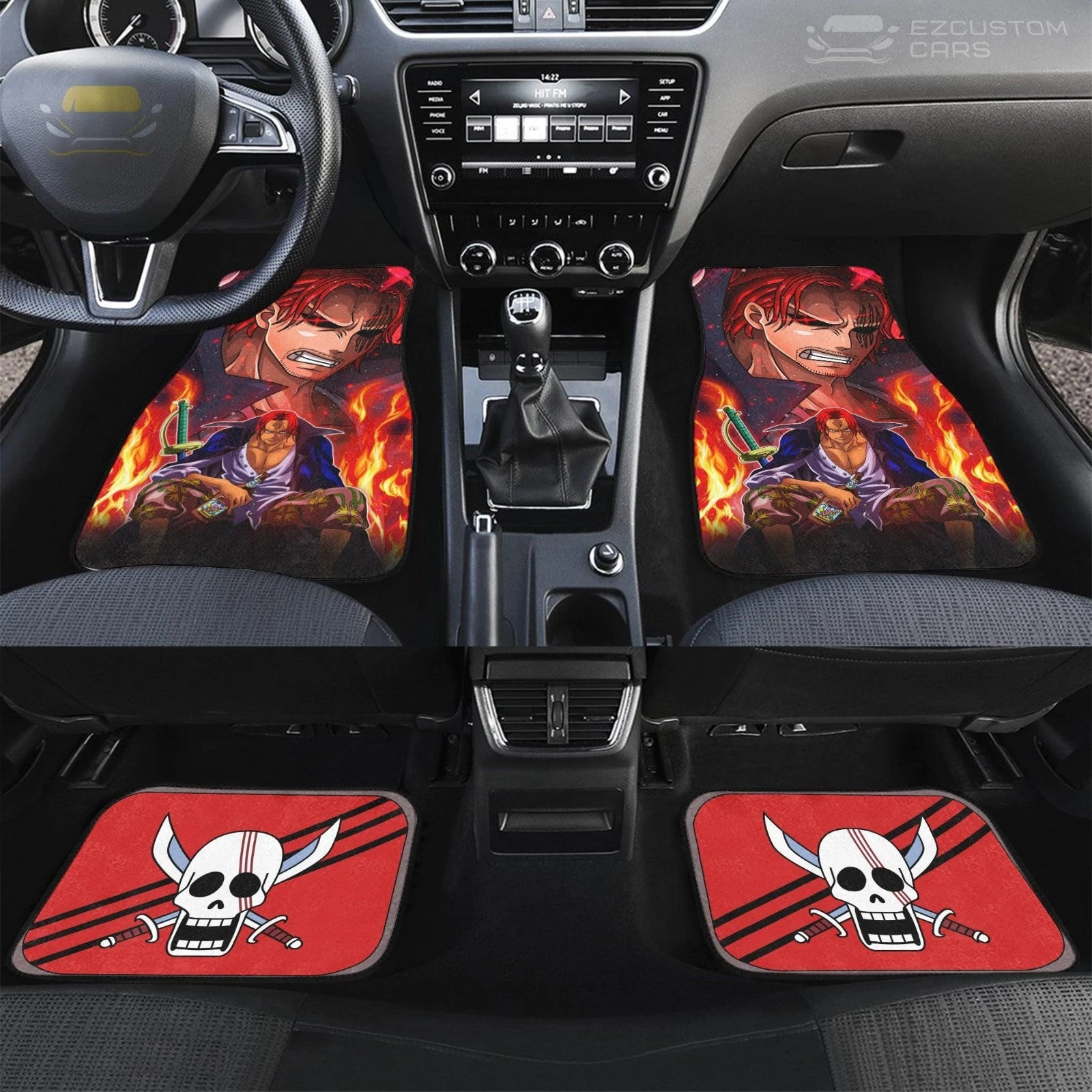 Shanks One Piece Car Floor Mats Custom Anime Car Accessories