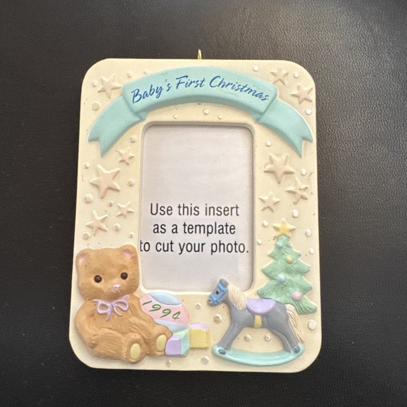 Hallmark Keepsake OrnamentPicture frame  Baby's First Christmas 1994
