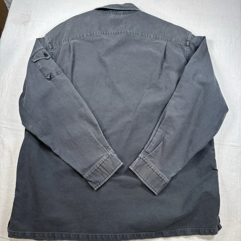 Gap Men's Cotton Long Sleeve Shirt Y2KVintage Grey Denim Button Up XXL - Image 2 of 4