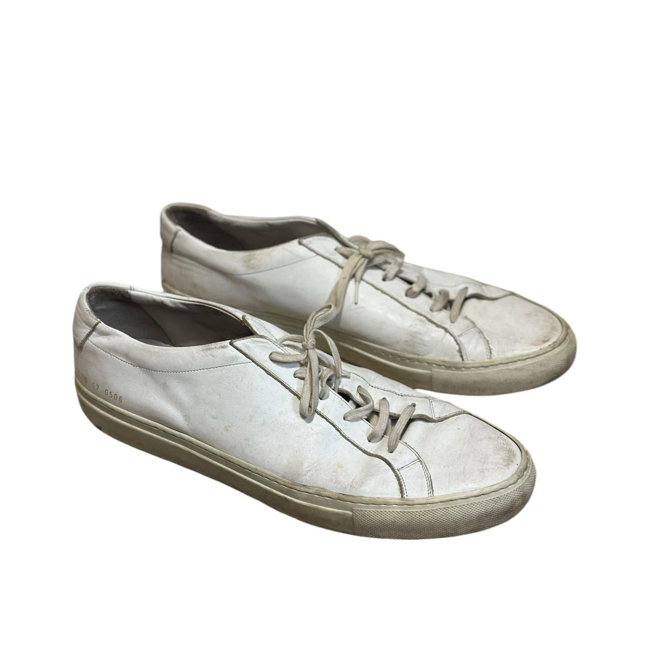 COMMON PROJECTS Sneakers originali in pelle di Achille bianche taglia EU 47 $445