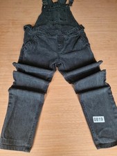 Black Denim Overalls with Adjustable Straps