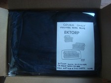 Ikea EKTORP COVER for Ektorp 3-seat Sofa VELLINGE Dark BLUE Slipcover 202.268.71