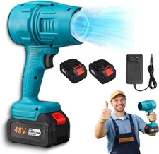 Electric Cordless Leaf Blower 36000RPM Handheld Leaf Blower 2X Battery & Charger