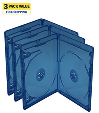 3 Pack Viva Elite 2 Disc 12.5mm Blu-ray Replacement Movie Cases Clear Sleeve