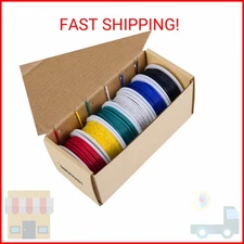 TUOFENG 18 awg Solid Wire-18 Gauge Tinned Copper Wire, PVC (OD: 1.88 mm) -6 Diff