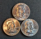 $1.50 Face Value - US 90% Silver Franklin Halves - Uncirculated - Lot #6