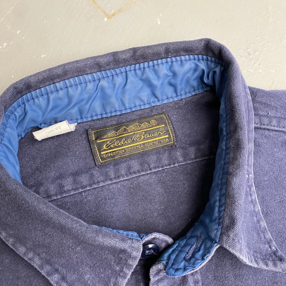 Camisa de algodón Eddie Bauer Moleskin años 90 hecha en EE. UU. Foto 3 de 4