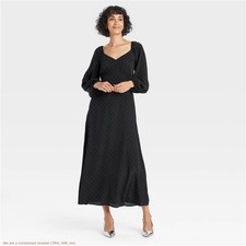 Women's Long Sleeve Crepe Maxi A-Line Dress - A New Day S *SEE DEAL!!!*