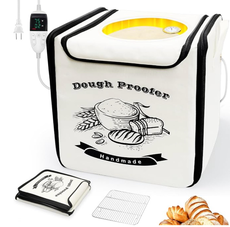 Folding Bread Proofing Box Fabric Dough Proofer with Temp Control 8-Timer Humidi