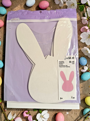 Brand New Creatology Bunny Ears Shaped Canvas Easter  (2 pack)