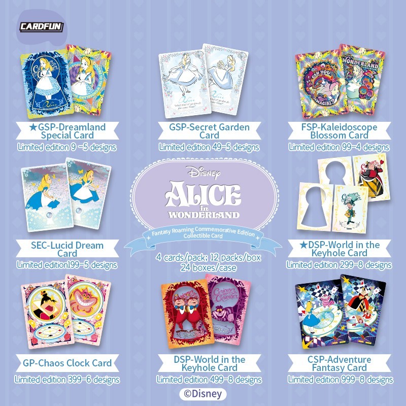 CardFun Official Disney Alice in Wonderland Collectible Trading