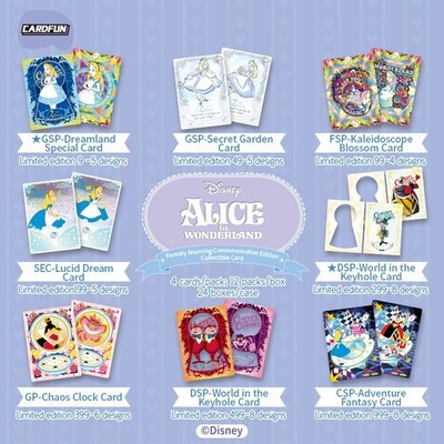 CardFun Official Disney Alice in Wonderland Collectible Trading