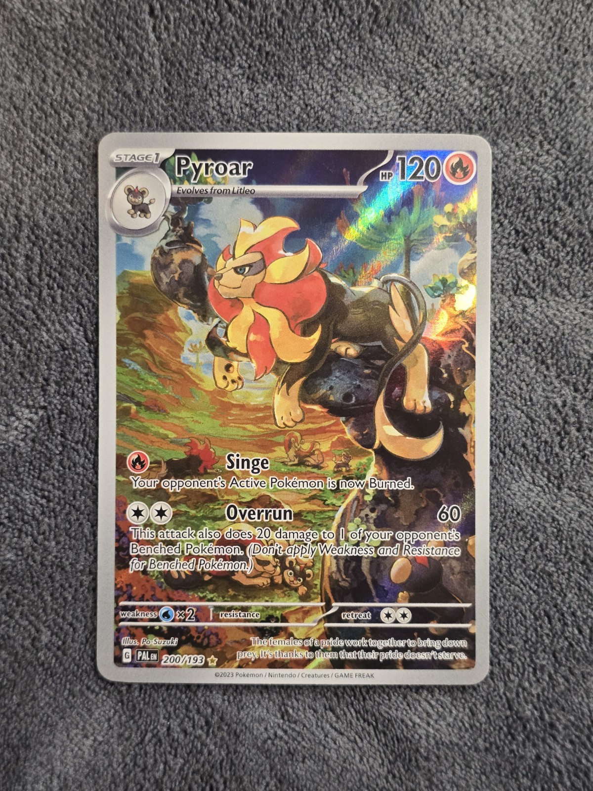 Pyroar 200/193 Illustration Rare SV: Paldea Evolved Pokémon TCG NM 