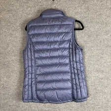 Heat Blue Down Puff Vest Womens size L Zipper Closure