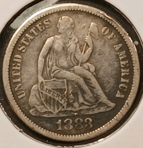 1883 Seated Liberty Dime Fine+