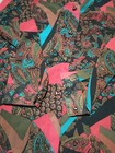 Vtg 80s TOP SEASON Sheer Paisley KITSCH New Wave Button Up Top bold statement L — photo 6