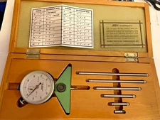 SPI Dial Depth Gauge Set.  In pristine condition.  Range is 0-6".   See below!!