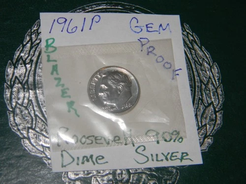 1961 P 90% Silver Roosevelt Dime DEEP CAMEO GEM PROOF-REAL BLAZER!!!!!!!