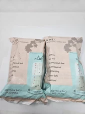 ZOMEE 100 Count 8OZ/240ML Freezer Safe Double Ziplock BREASTMILK STORAGE BAGS(2)