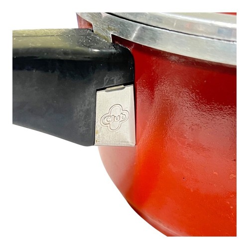 Club Cast Aluminum Sauce Pot 1.5 QT Red Burnt Orange 6.75" Diameter w/Domed Lid - Picture 5 of 9