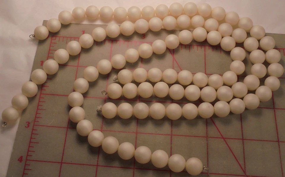 12 Hilos 15" Vintage Imitación Almeja Perlas Mate Efecto Luz de Luna 12mm Mediano Japón Foto 2 de 4