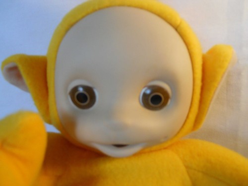 TELETUBBIES LAA LAA Hasbro Playskool 14 Zoll gelb Plüsch 1998 sauber Gespräche - Bild 2 von 6