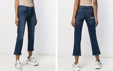 New Blue Love Moschino Beaded Heart Jeans Size 31.