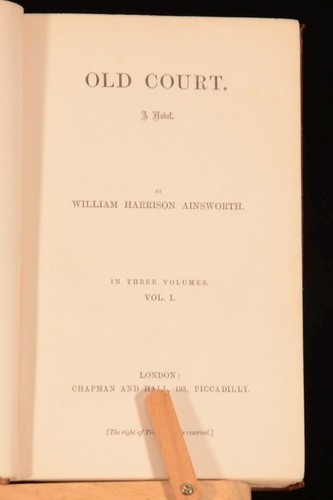 1867 3vol Old Court A Novel William Harrison Ainsworth First Edition - Picture 3 of 9