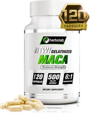 Peruvian Maca Root Powder Capsules for Men and Women with Organic Black Maca, Re