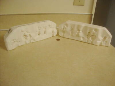 Vintage Ceramic Slip Casting Mold BUNNIES CHIC LAMBS S 797 Scioto Prod 1983!