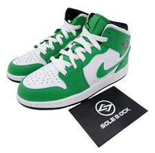 Nike Air Jordan 1 Mid Lucky Green Youth Size GS Retro Sneakers DQ8423-301