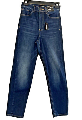 Express Women s Size 0R/0RMom Jeans NWT Blue Super High Rise  (Actual W24 x L25)