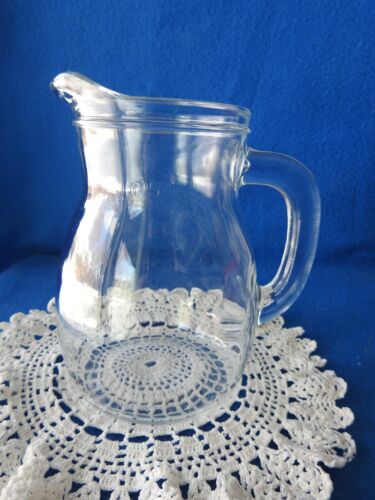 Vintage Clear Glass Pitcher Made In Italy 2 1/2 Cups 5 1/2" Tall 0.5 Liters - 第 2/6 張圖片