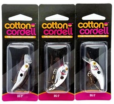 Lot of (3) Cotton Cordell Big-O C7604 Squarebill Crankbait · Chrome Black Back