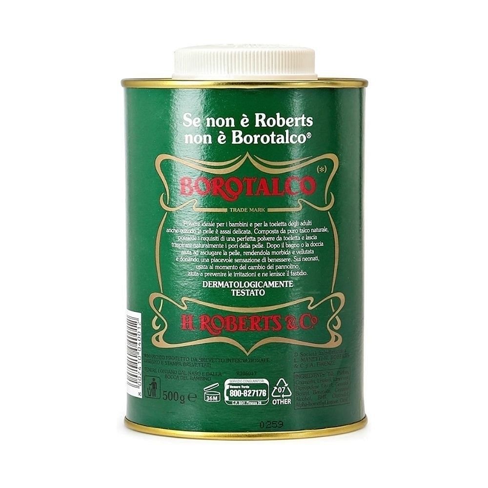 Talc Borotalco - Poudre 500g - Rafraîchissant Et Naturel - Pour Peaux Sensibles - Neuf
