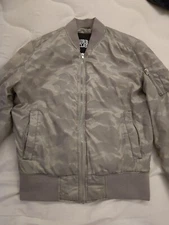 Urban Classics Men's Silver WIND BREAKER CAMO BOMBER SIZE S