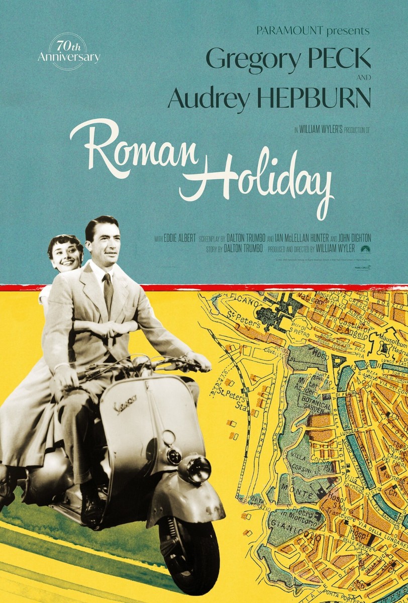 Roman Holiday movie poster (b) - Audrey Hepburn, Gregory Peck - 11