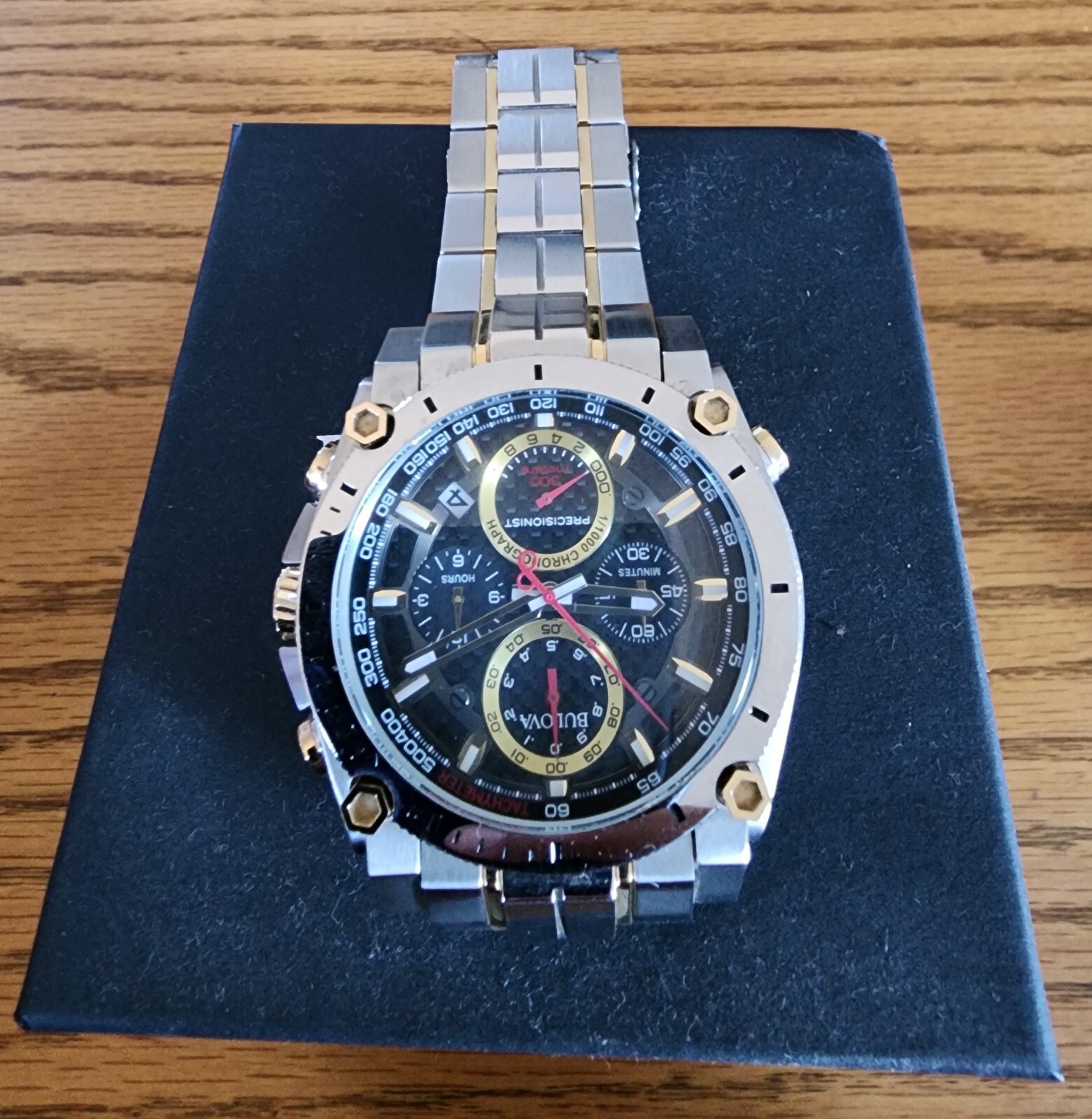 Bulova Precisionist Chronograph Men's Black Watch 98B228 42429517097