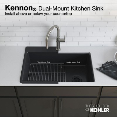 Kohler RH8437-1-CM1 Under Mount Single Bowl Kitchen Sink - Matte  
