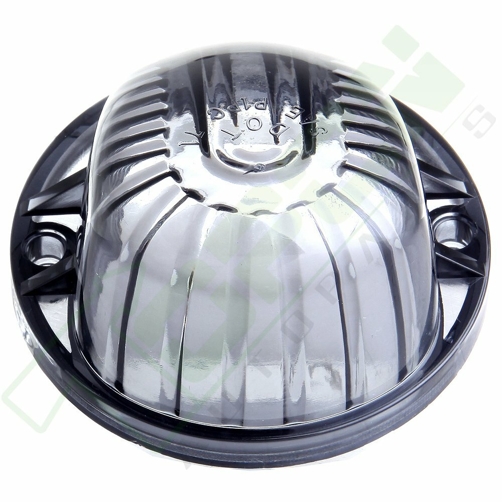 5x Smoke Round Cab Marker Roof Light Assembly w White Led +Wiring for ...